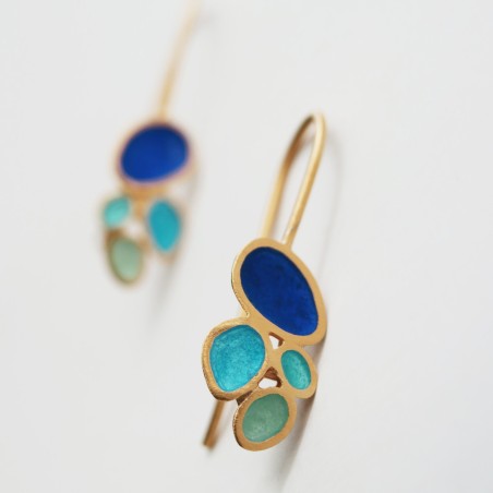 Gaudi Barcelona Fruits hook golden earrings