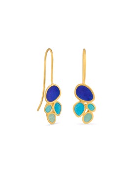 Gaudi Barcelona Fruits hook golden earrings