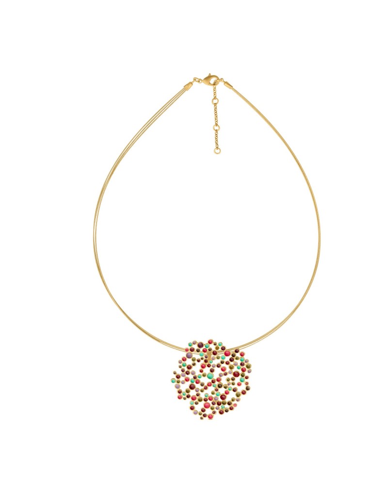 Barcelona Gaudi Colors Golden Necklace