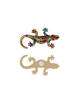 Imant Salamandra decorativa estil Gaudí – Figura de resina pintada a mà amb trencadís daurat
