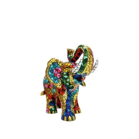 Elefante decorativo estilo Gaudí – Figura de resina pintada a mano