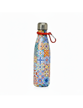 Bouteille isotherme en acier inoxydable 500 ml – Design mosaïque moderniste Barcelone