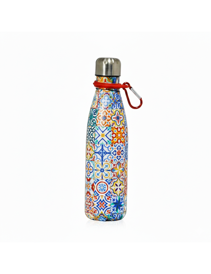 Botella Térmica de Acero Inoxidable 500 ml – Diseño Mosaico Modernista Barcelona