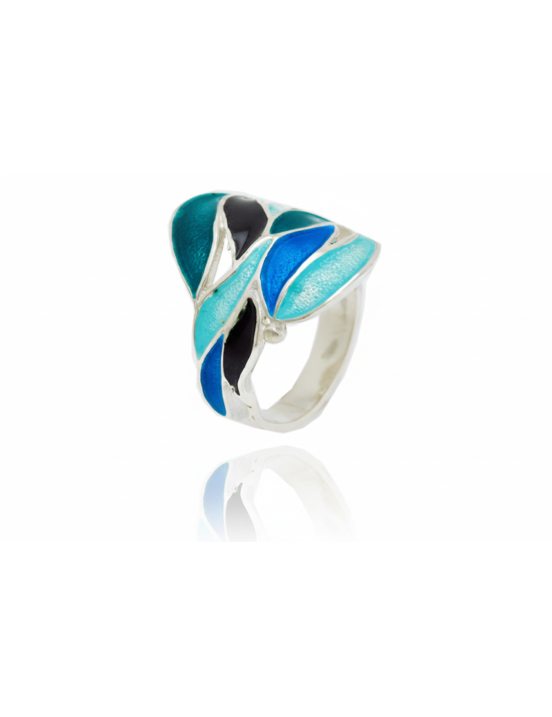 Gaudi Blue Leaves Ring