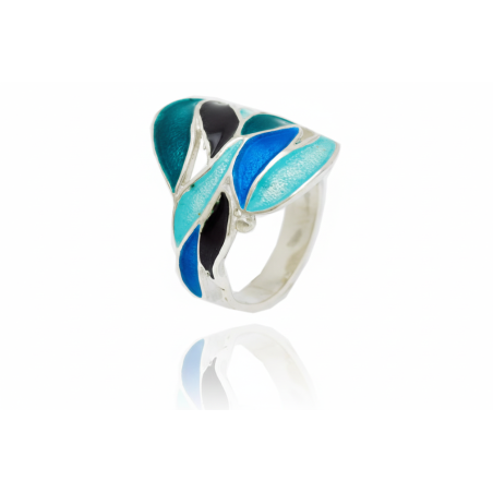 Gaudi Blue Leaves Ring