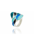 Gaudi Blue Leaves Ring