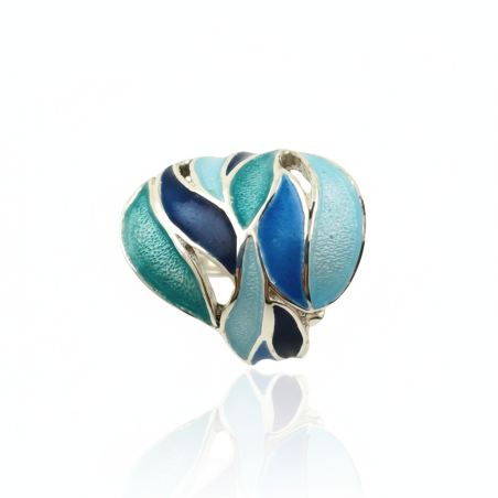 Anillo Gaudí hojas azules