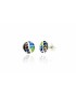 Pendientes plata redondos mosaico colorines Gaudí