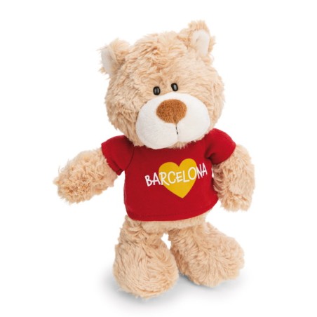 Peluche Ours Beige Barcelone 20 cm