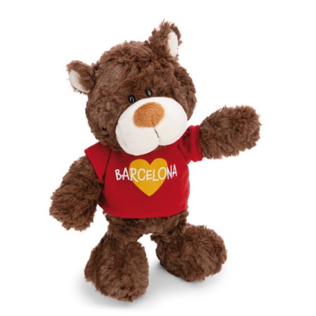 Peluche ours brun Barcelona 20 cm