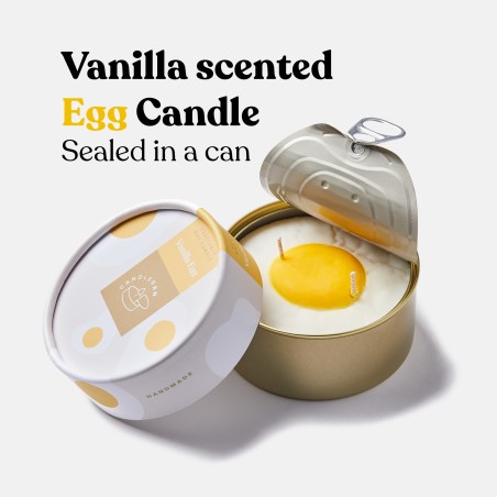 Vegetable Wax Candle - Look of egg, smell of vanilla