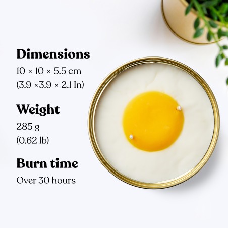 Espelma de cera vegetal - Aspecte d'ou, olor de vainilla
