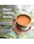 Bougie à la cire végétale - Couleur saumon, parfum d'orange