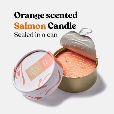 Espelma de cera vegetal - Aspecte de salmó, aroma de taronja