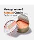 Bougie à la cire végétale - Couleur saumon, parfum d'orange