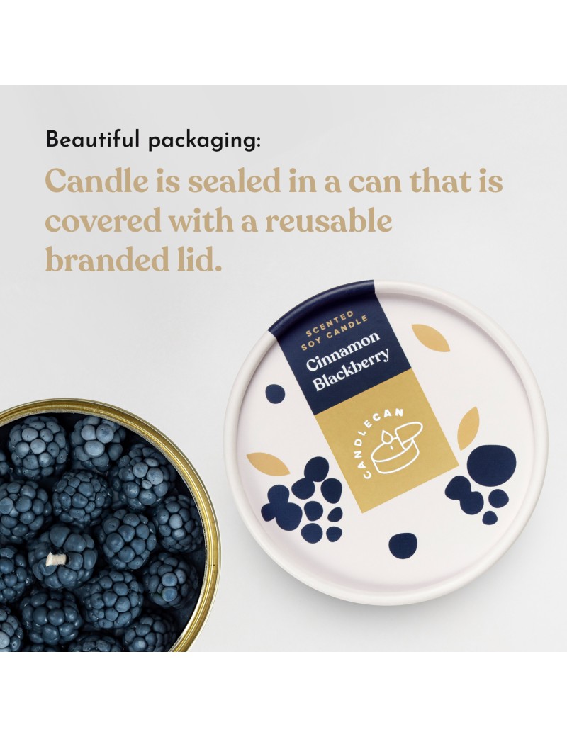 Vela de cera vegetal: aspecto de moras, aroma a canela