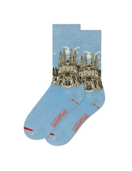 Chaussettes artistiques Sagrada Familia Gaudí Barcelone