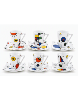 Set de 6 tasses d'espresso Dong Barcelona – disseny artístic inspirat en el surrealisme català