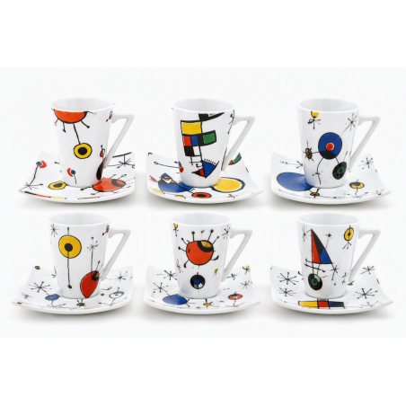 Set de 6 tasses d'espresso Dong Barcelona – disseny artístic inspirat en el surrealisme català