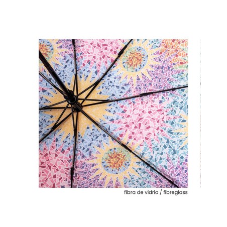 Parapluie pliable automatique Gaudí multicolore