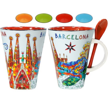 Mug con cucharilla Trencadís