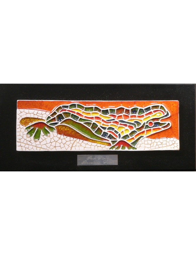 Cuadro Bajorrelieve drac Parque Güell Gaudí Barcelona