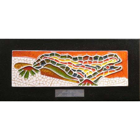Bas-relief lézard au Parc Güell Gaudí Barcelone
